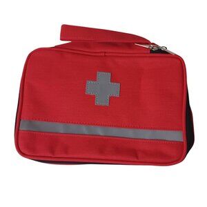 Relavel Medical/First Aid Bag Wristlet NEW Red *EMPTY* With Handle -Zip Closure